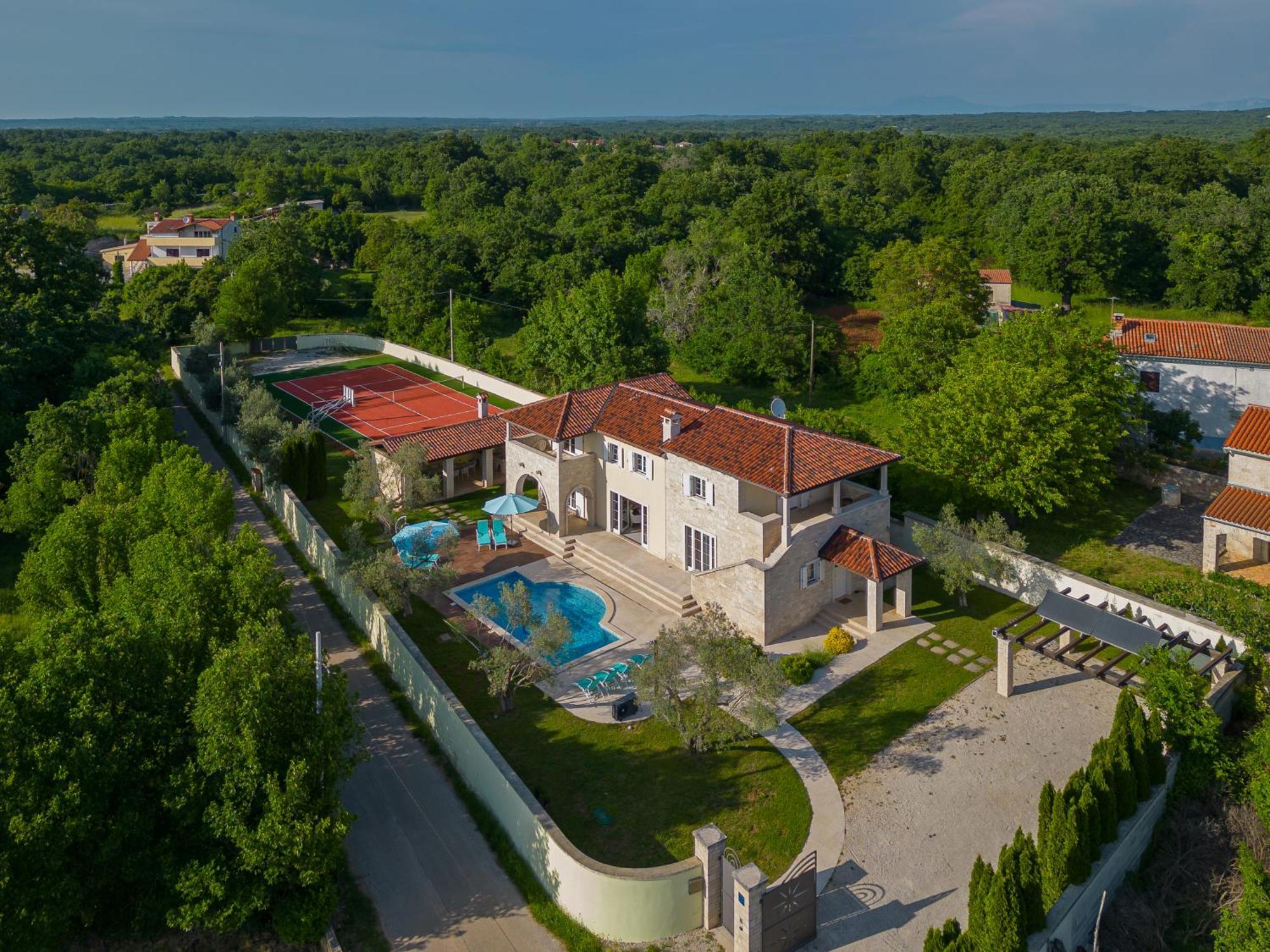 Villa Ortensia Mit Beheiztem Pool By Istrialux Svetvinčenat Exterior foto